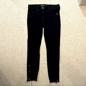 Express black jeans with zipper